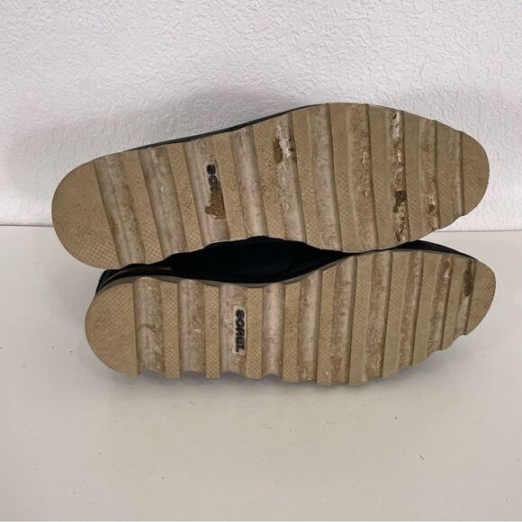 Sorel Black with Grey Wool Red Lace Up Winter Boots - Picture 7 of 8